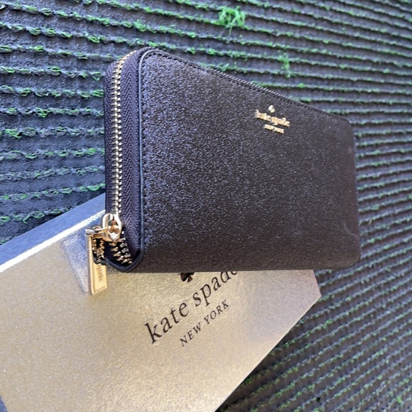Kate Spade shimmy glitter boxed large continental wallet - Picture 2 of 16